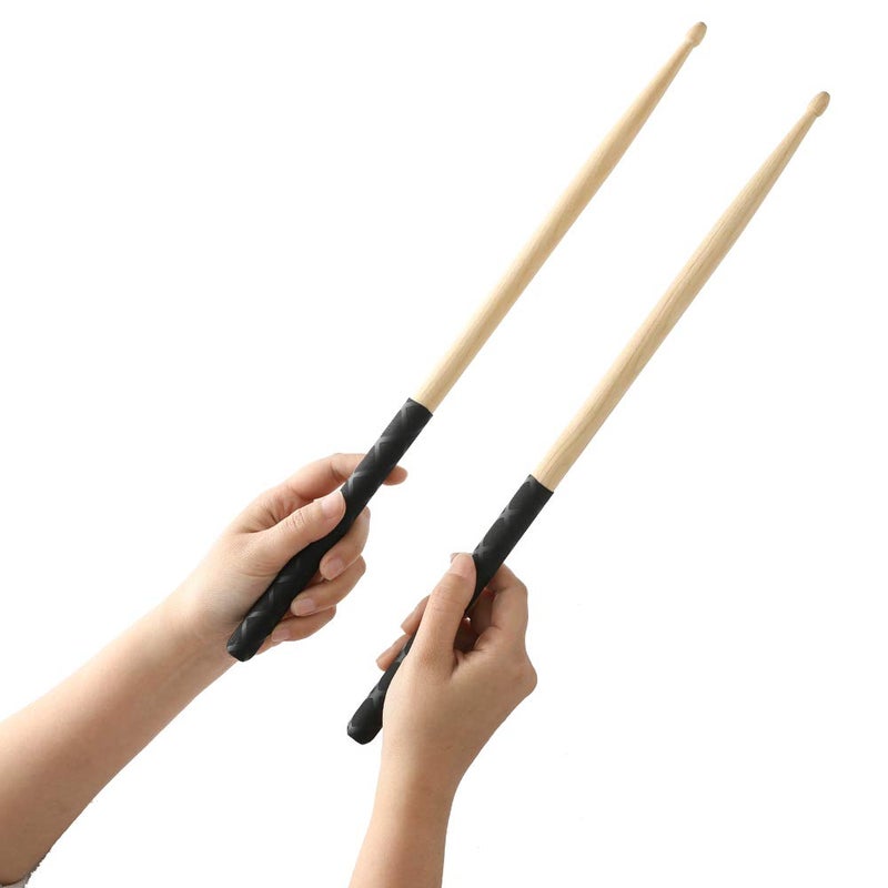 Ubblove Drumsticks 5A 2 pairs with ANTI-SLIP Handles for Drum Light Durable Wooden Drum 2 Pair Drum Sticks for Kids Adults Musical Instrument Percussion Accessories - Image 2
